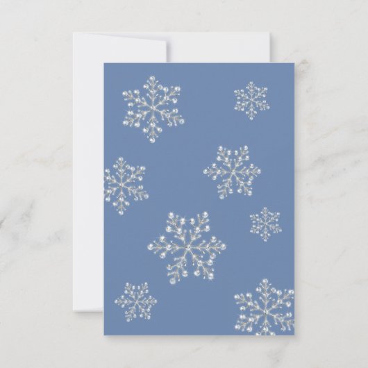 Wintery Crystal Snowflake RSVP (Achterkant)