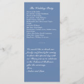 Wintery Crystal Snowflake Wedding Programme Programmakaart (Achterkant)