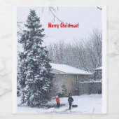 Wintery Days Deserve Reserve Wijn Etiket (Enkel label)