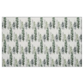 Wintery Evergreen Forest of Trees Waterverf Stof (Fat Quarter)