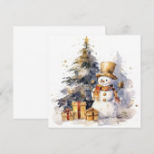 "Wintery Frost & Snowy Delights" Notitiekaartje (Voorkant / Achterkant)