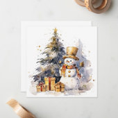 "Wintery Frost & Snowy Delights" Notitiekaartje (Voorkant / Achterkant in situ)