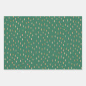Wintery Green kerstboomvakantie Inpakpapier Vel (Voorkant 2)