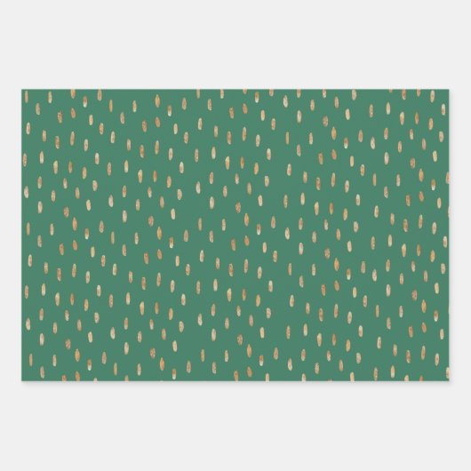 Wintery Green kerstboomvakantie Inpakpapier Vel (Voorkant 2)