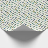Wintery Green Kerstmis - Gift Cadeaupapier (Hoek)
