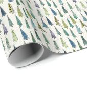 Wintery Green Kerstmis - Gift Cadeaupapier (Rol Hoek)