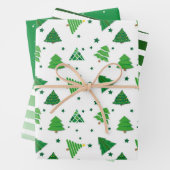 Wintery kerstschaduwen van Green Gift Inpakpapier Vel (In situ)