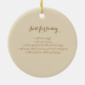 Wintery Lane Landscape Painting Keramisch Ornament (Achterkant)