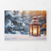 Wintery Lantern Vrolijk Kerstfeest Kaart (Cover)