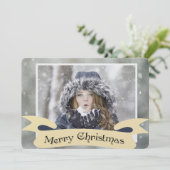 Wintery One-foto met Kerstmis Feestdagenkaart (Staand voorkant)