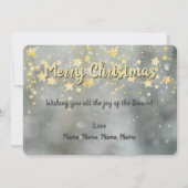 Wintery One-foto met Kerstmis Feestdagenkaart (Achterkant)