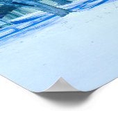 Wintery scene showing red barn in snow. poster (Hoek)