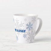 Wintery Snowflakes Latte Mok (Rechterhoek)
