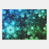 Wintery Snowflakes Pattern Inpakpapier Vel (Voorkant 2)