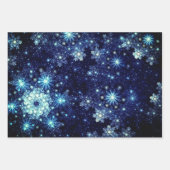 Wintery Snowflakes Pattern Inpakpapier Vel (Voorkant)