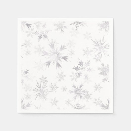 Wintery Snowflakes Servet (Voorkant)