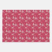 Wintery Snowshoe Flat Wrap (3 vellen) Wrapping Pap Inpakpapier Vel (Voorkant 2)