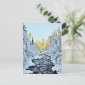 Wintery Stream Briefkaart (Staand voorkant)