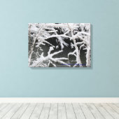 Wintery Stream verpakt Canvas (Insitu (Houten vloer))