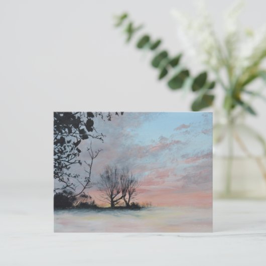 Wintery Sunrise Briefkaart (Staand voorkant)