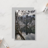  „Winterzauber – Einladung mit verschneitem See Kaart (Voorkant / Achterkant in situ)