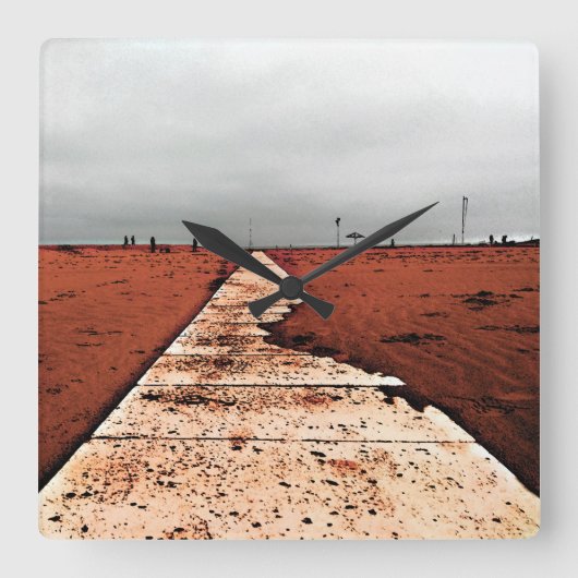 Winterzee Vierkante Klok (Voorkant)