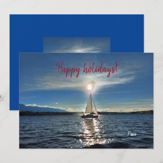 winterzeilen feestdagenkaart (Voorkant / Achterkant)