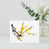 Winterzomie-inkt en -schilderij van waterverf briefkaart (Staand voorkant)