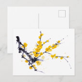 Winterzomie-inkt en -schilderij van waterverf briefkaart (Voorkant / Achterkant)