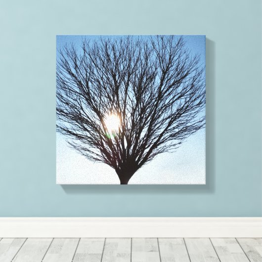 winterzon canvas afdruk (Insitu (Houten vloer))