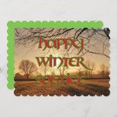 Winterzon: Uitnodiging voor een Wiccan-evenement (Voorkant / Achterkant)