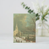Winterzondag in de oude tijden briefkaart (Staand voorkant)