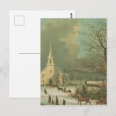 Winterzondag in de oude tijden briefkaart (Voorkant / Achterkant)