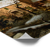 Winterzondag in de oude tijden poster (Hoek)