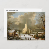 Winterzondag in Olden Times Briefkaart (Voorkant / Achterkant)