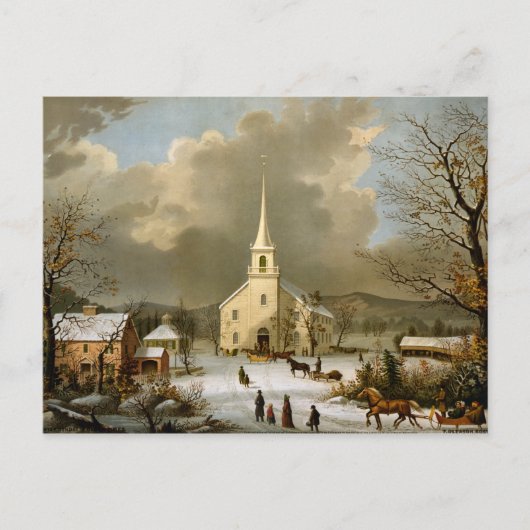 Winterzondag in Olden Times Briefkaart (Voorkant)