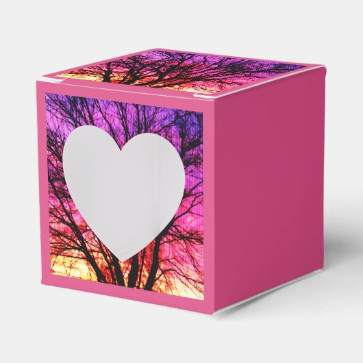 Winterzonneboom - Roze Bedankdoosjes (Voorkant Zijde)