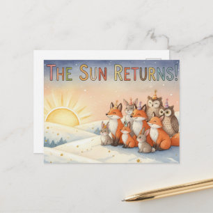 Winterzonnekaart Briefkaart