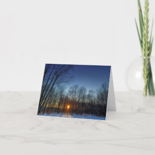 Winterzonneschijnnotecard. Bedankkaart