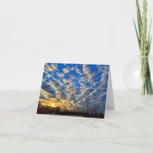 Winterzonneschijnnotecard. Bedankkaart (Voorkant)