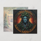 Winterzonnewende: De Zegen van de Hulstman Feestdagenkaart (Voorkant / Achterkant)