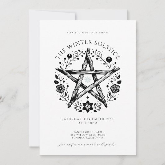 Winterzonnewende Feest Uitnodiging (Voorkant)