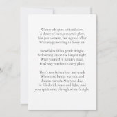 Winterzonnewende Gedicht door Grace AI Robot  Plat (Achterkant)