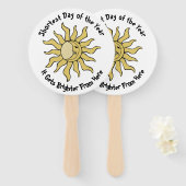 Winterzonnewende gedicht handwaaier (Voorkant en achterkant)