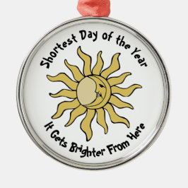 Winterzonnewende gedicht metalen ornament