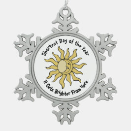 Winterzonnewende gedicht tin sneeuwvlok ornament