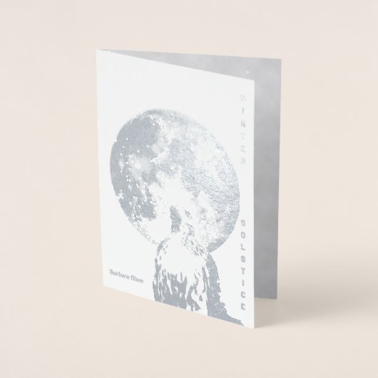 Winterzonnewende: Groeten uit Natuur Folie Kaarten (Voorkant)