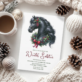 Winterzonnewende Holly Yule Paard heidense vakanti Kaart
