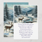 Winterzonnewende in de sneeuw feestdagenkaart (Voorkant / Achterkant)