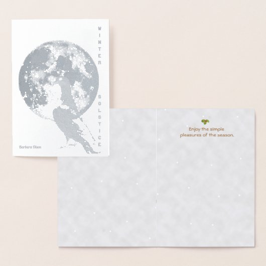 Winterzonnewende: Maan en Duif Folie Kaarten (Display)